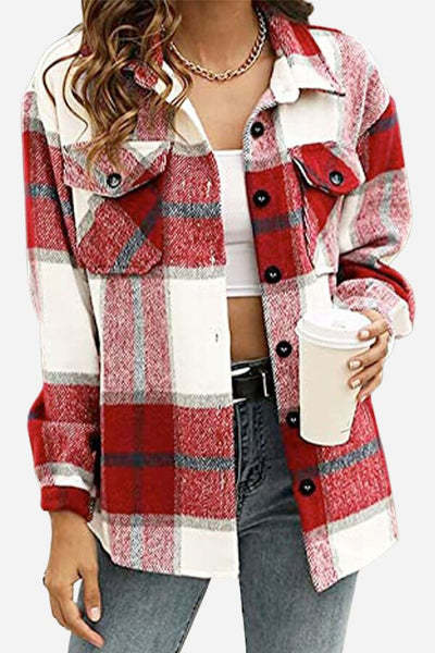 Marie's - Long Sleeve Plaid Flannel