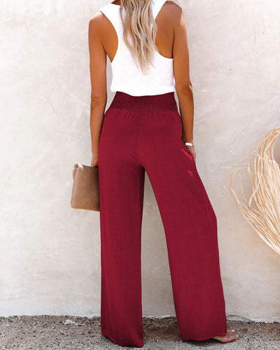 JAI - Linnen Broek Met Hoge Taille