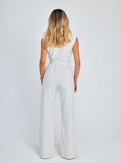 ODD - Mouwloze Jumpsuit Met Wijde Pijpen