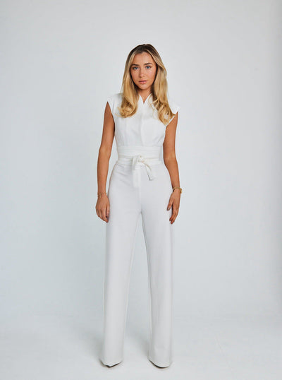 ODD - Mouwloze Jumpsuit Met Wijde Pijpen