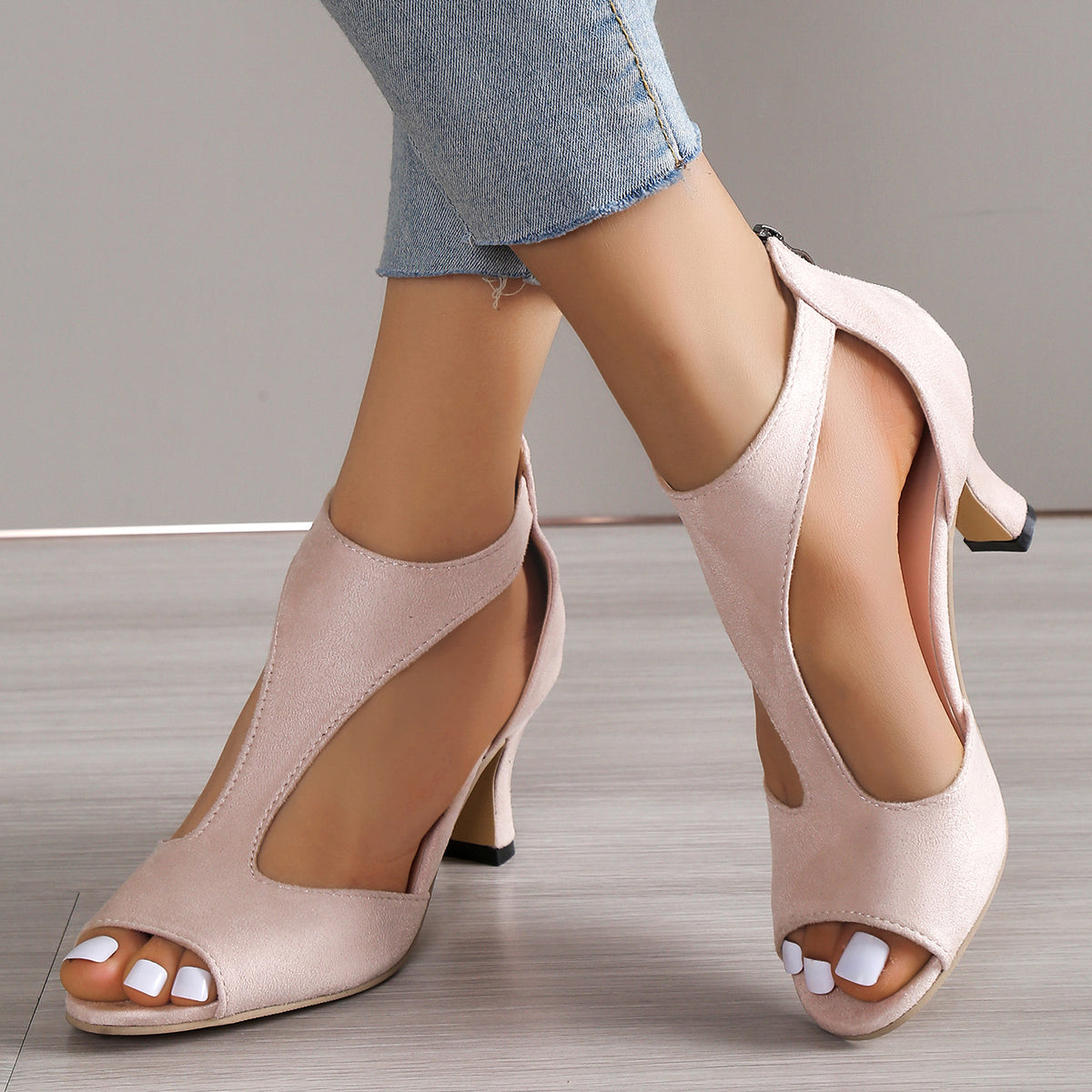 COCO - Effen Sandalen Met Hoge Hak