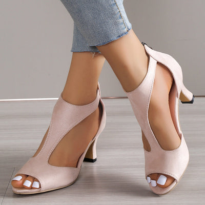 COCO - Effen Sandalen Met Hoge Hak
