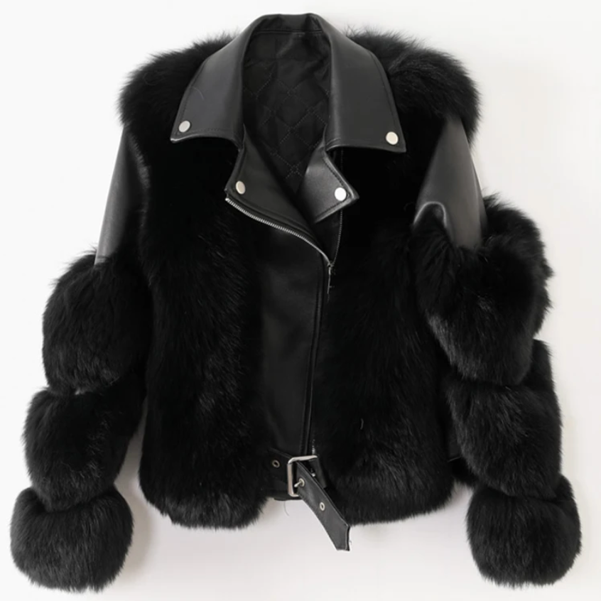 Chique Lederen Winterjas