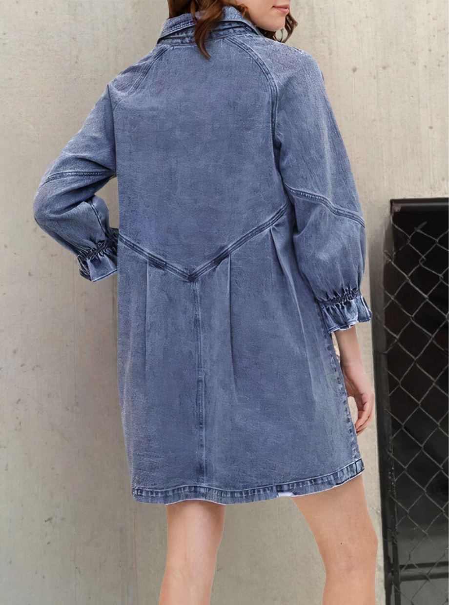 Urban Chic™ - Denim jurk met lange mouwen
